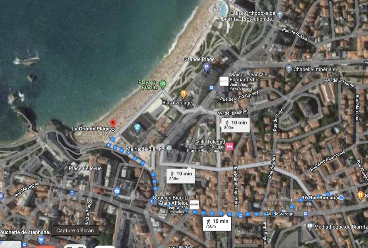 Biarritz Centre, Pres Avenue De Verdun, Cosy Apt 2 Pieces , Salon , Chambre Separe, Rue Tres Calme A 10 Minutes A Pied De La Grande Plage מראה חיצוני תמונה